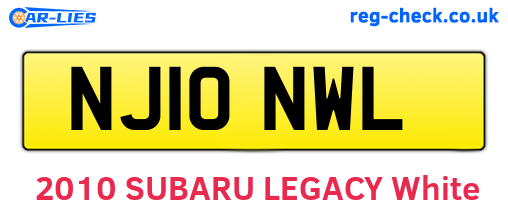 NJ10NWL are the vehicle registration plates.