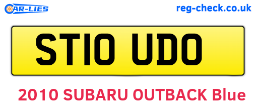 ST10UDO are the vehicle registration plates.