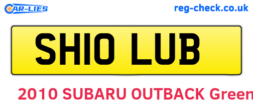 SH10LUB are the vehicle registration plates.