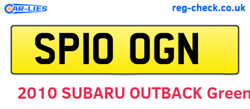 SP10OGN are the vehicle registration plates.
