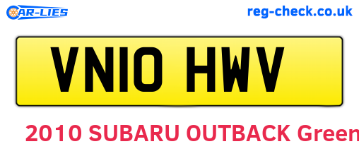 VN10HWV are the vehicle registration plates.