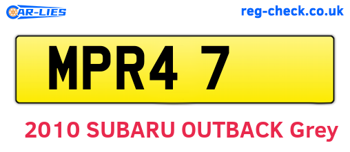 MPR47 are the vehicle registration plates.