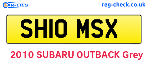 SH10MSX are the vehicle registration plates.
