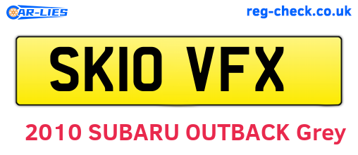 SK10VFX are the vehicle registration plates.
