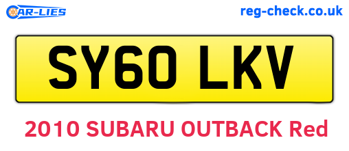 SY60LKV are the vehicle registration plates.