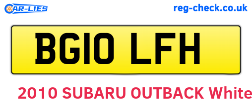BG10LFH are the vehicle registration plates.