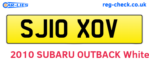 SJ10XOV are the vehicle registration plates.