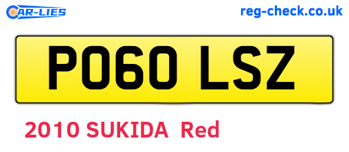 PO60LSZ are the vehicle registration plates.