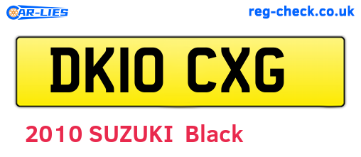 DK10CXG are the vehicle registration plates.