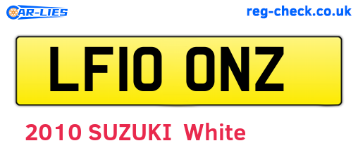 LF10ONZ are the vehicle registration plates.