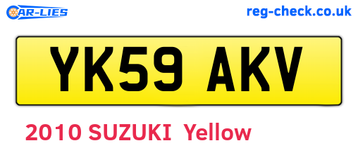 YK59AKV are the vehicle registration plates.