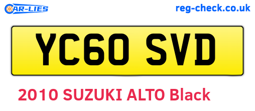 YC60SVD are the vehicle registration plates.