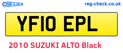 YF10EPL are the vehicle registration plates.