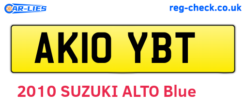 AK10YBT are the vehicle registration plates.