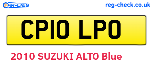 CP10LPO are the vehicle registration plates.