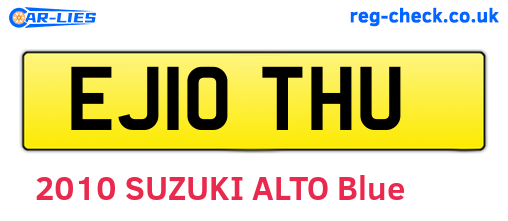 EJ10THU are the vehicle registration plates.
