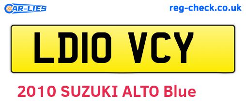 LD10VCY are the vehicle registration plates.