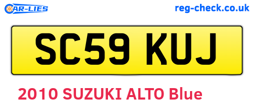 SC59KUJ are the vehicle registration plates.
