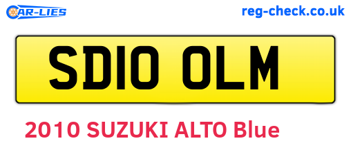 SD10OLM are the vehicle registration plates.