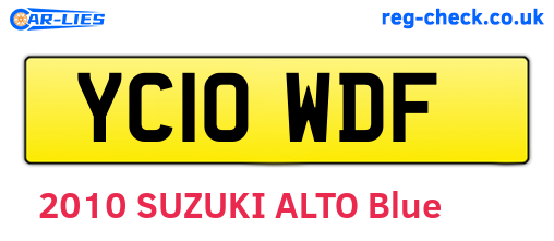 YC10WDF are the vehicle registration plates.