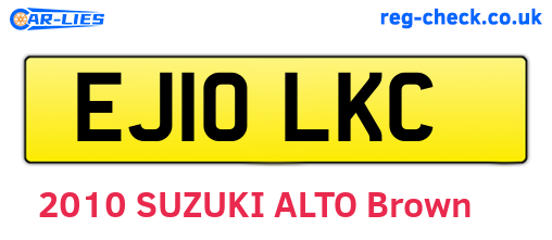 EJ10LKC are the vehicle registration plates.