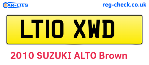 LT10XWD are the vehicle registration plates.