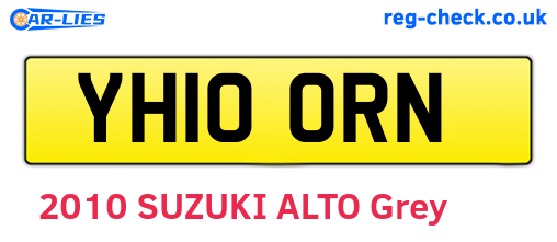 YH10ORN are the vehicle registration plates.
