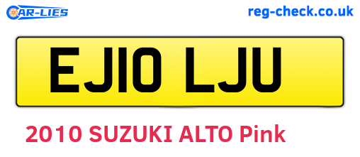 EJ10LJU are the vehicle registration plates.