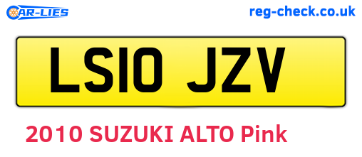LS10JZV are the vehicle registration plates.