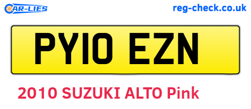 PY10EZN are the vehicle registration plates.