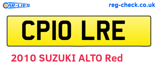 CP10LRE are the vehicle registration plates.
