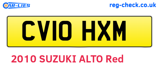 CV10HXM are the vehicle registration plates.