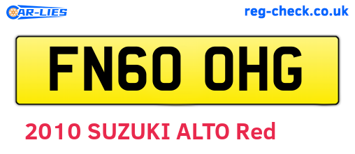 FN60OHG are the vehicle registration plates.