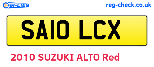 SA10LCX are the vehicle registration plates.