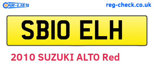 SB10ELH are the vehicle registration plates.