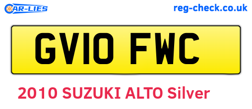 GV10FWC are the vehicle registration plates.
