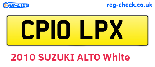 CP10LPX are the vehicle registration plates.