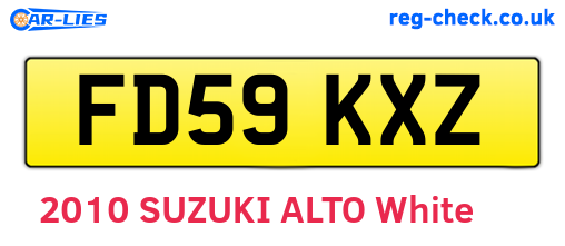 FD59KXZ are the vehicle registration plates.