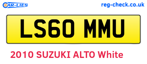 LS60MMU are the vehicle registration plates.
