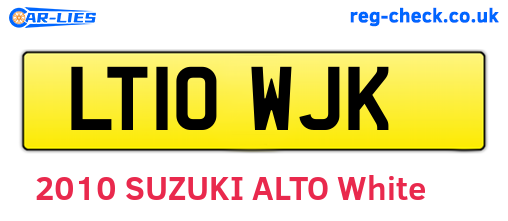 LT10WJK are the vehicle registration plates.