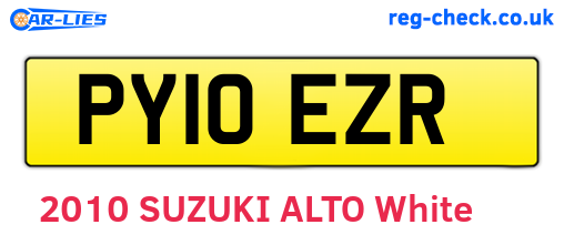 PY10EZR are the vehicle registration plates.