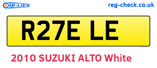 R27ELE are the vehicle registration plates.