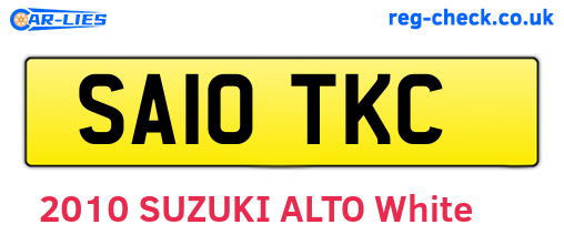 SA10TKC are the vehicle registration plates.