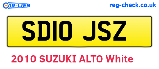 SD10JSZ are the vehicle registration plates.