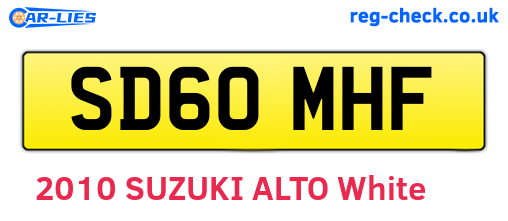 SD60MHF are the vehicle registration plates.