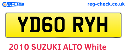 YD60RYH are the vehicle registration plates.