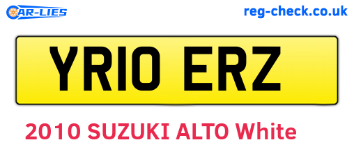 YR10ERZ are the vehicle registration plates.