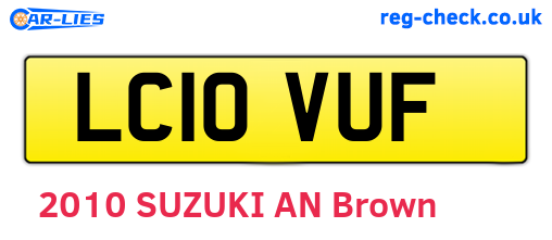 LC10VUF are the vehicle registration plates.