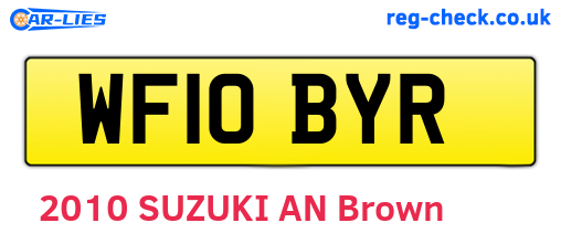 WF10BYR are the vehicle registration plates.
