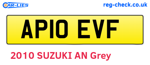AP10EVF are the vehicle registration plates.